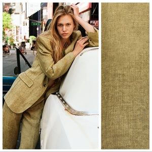 NWT. Zara Oil/Mustard 100% Linen Full Cut Oversized Blazer. Size L.